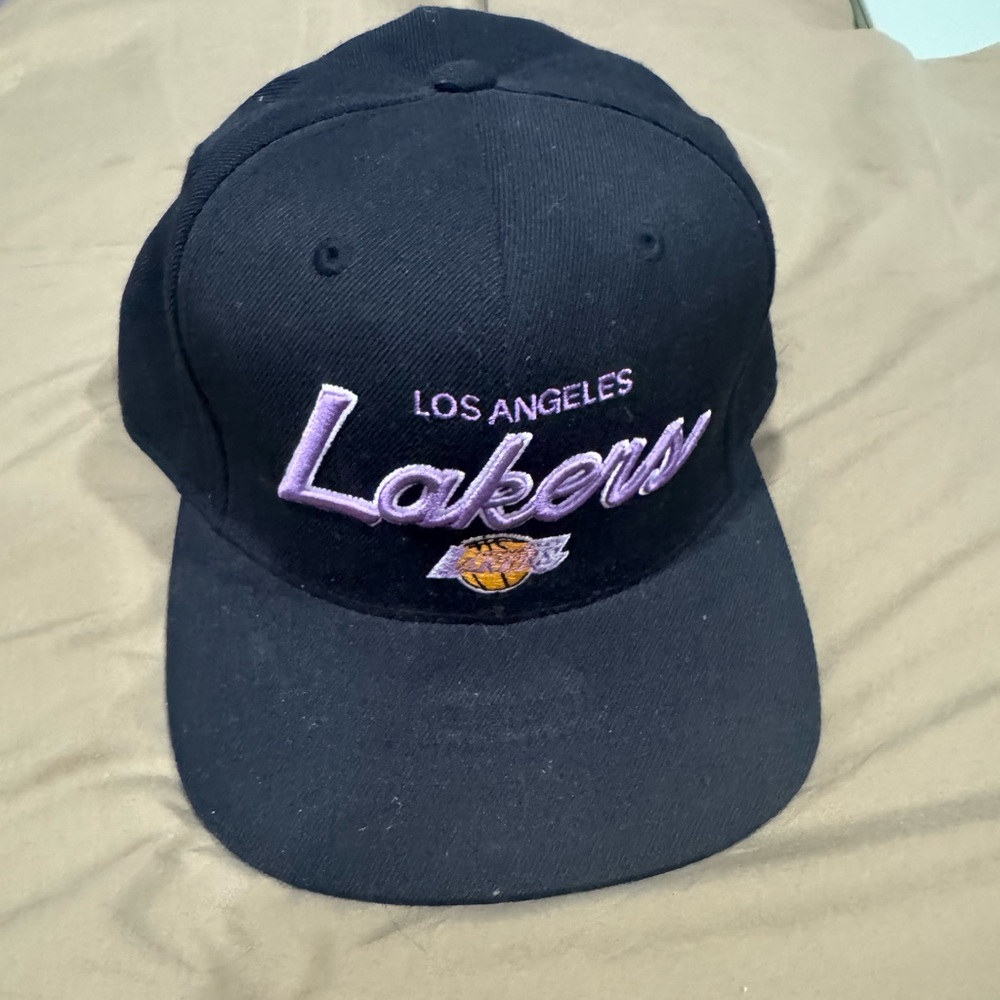 LA Lakers Mitchell & Ness Black Fitted Cap